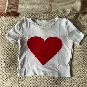 Harajuku heart icon crop top - XS